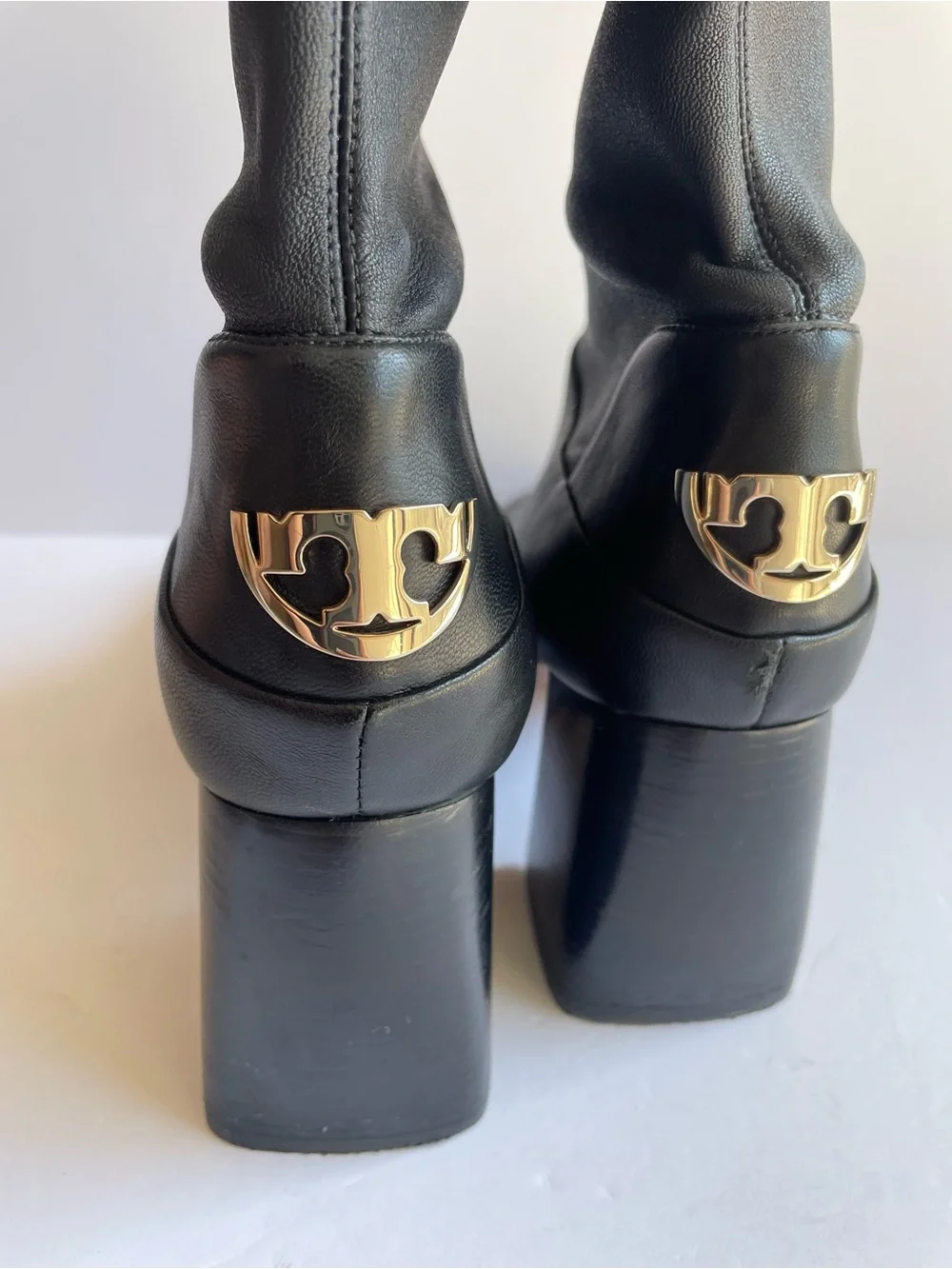 Tory Burch Black Leather Boots Size 9.5